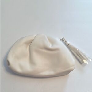 Understated Leather Elegant Clutch with Tassel